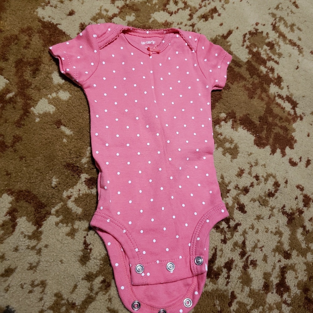 Pink newborn onesie